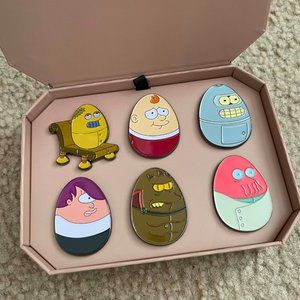 Futurama Pins Collection Set (plus Comic Con 2023 pin badge!)